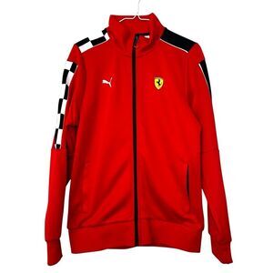 Puma Scuderia Ferrari Race MT7 Motosport Full Zip Track Jacket Red Small